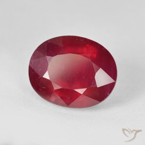 Rubino marmellata rossa naturale da 6.53 ct, Ovale, VS