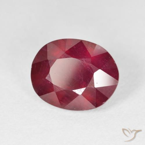 Rubino Rosso medio naturale da 5.88 ct, Ovale, VS