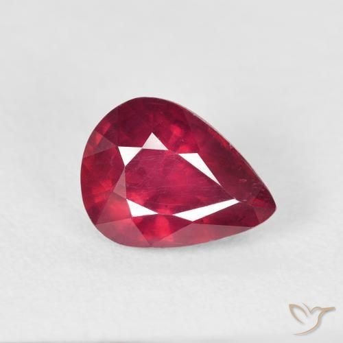 Rubino Cremisi Profondo naturale da 2.72 ct, Forma a pera, VS