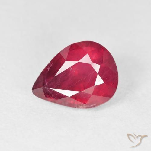 2.34ct Naturale marmellata rossa Rubino, Forma a pera, VS-SI