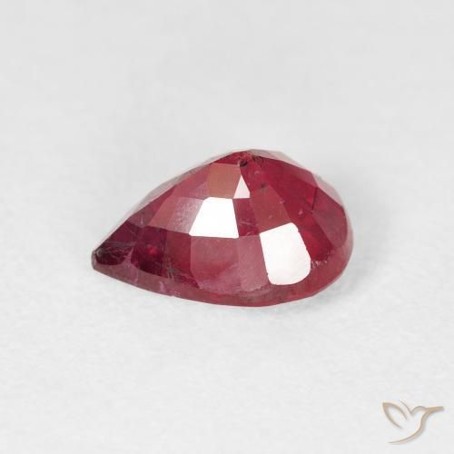 Rubino marmellata rossa naturale da 2.34 ct, Forma a pera, VS-SI