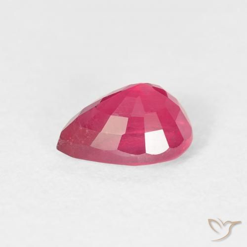 Rubino Rosso tendente al rosa naturale da 1.18 ct, Forma a pera, VS-SI