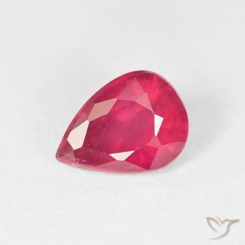 1.04ct Naturale Cremisi Profondo Rubino, Forma a pera, VS-SI