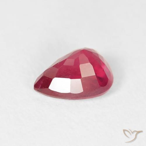 Rubino Cremisi Profondo naturale da 1.04 ct, Forma a pera, VS-SI