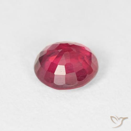 Rubino Medium Dark-Red naturale da 0.94 ct, Rotondo, VS