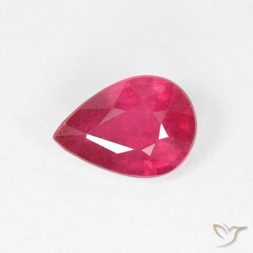 1.02ct Naturale marmellata rossa Rubino, Forma a pera, VS-SI