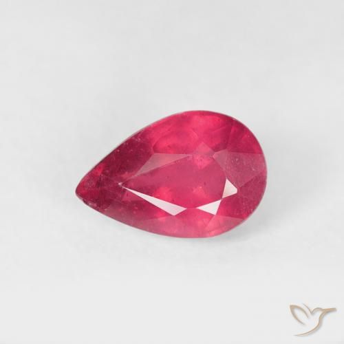 0.71ct Naturale marmellata rossa Rubino, Forma a pera, VS-SI