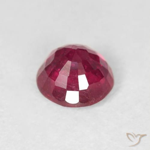 Rubino Medium Dark-Red naturale da 0.99 ct, Rotondo, VS