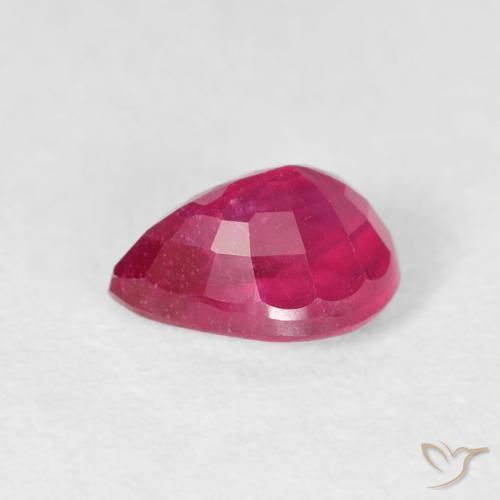 Rubino Rosso chiaro naturale da 1.22 ct, Forma a pera, VS-SI