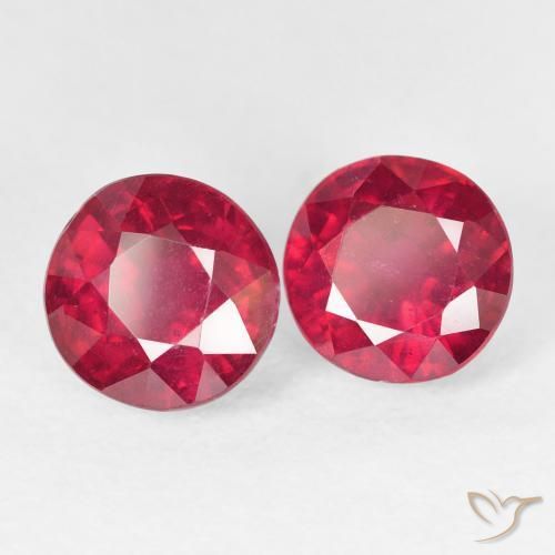 Gemme di Rubino marmellata rossa naturale da 4.48 ct, Rotondo, VS