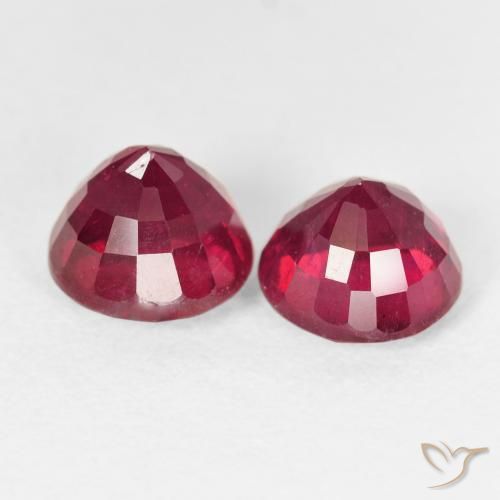 Gemme di Rubino marmellata rossa naturale da 4.48 ct, Rotondo, VS