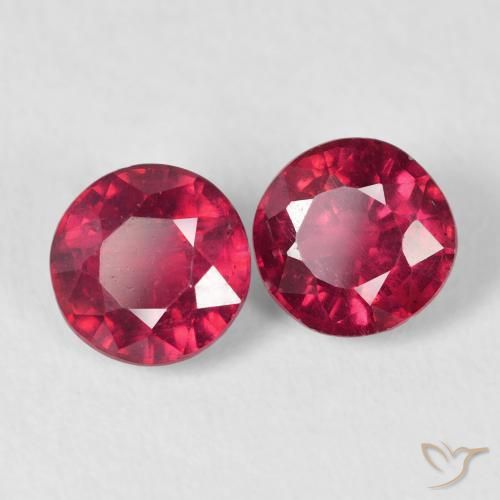 Gemme di Rubino Cremisi Profondo naturale da 2.33 ct, Rotondo, VS