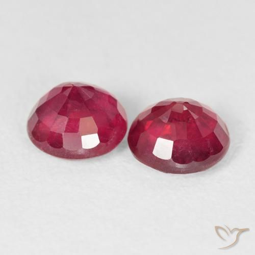 Gemme di Rubino Cremisi Profondo naturale da 2.38 ct, Rotondo, VS