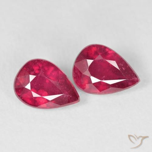 Gemme di Rubino marmellata rossa naturale da 2.07 ct, Forma a pera, VS