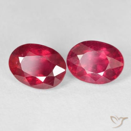 Gemme di Rubino Cremisi Profondo naturale da 4.15 ct, Ovale, VS
