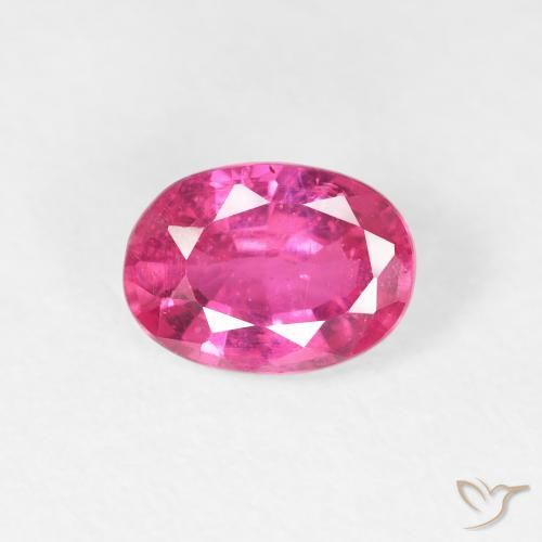 1.13ct Naturale Rosa hot Rubino, Ovale, VS