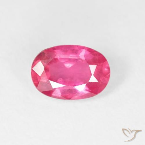 1.14ct Naturale Rosa hot Rubino, Ovale, VS