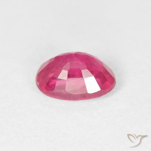 Rubino Magenta intenso naturale da 1.18 ct, Ovale, VS