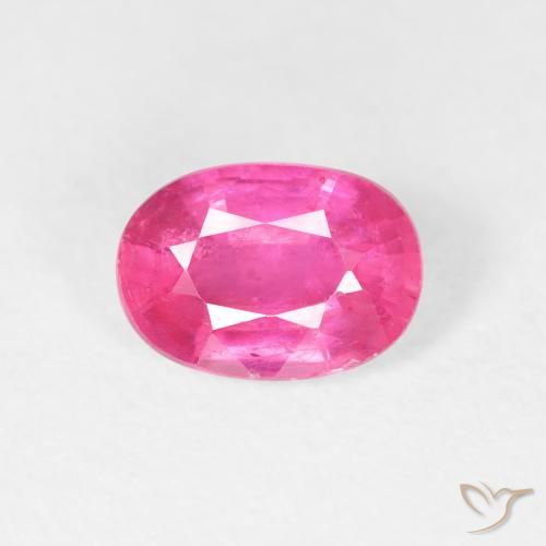 1.27ct Naturale Medium Dark-Pink Rubino, Ovale, VS
