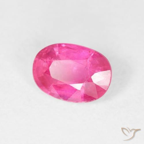 Rubino Medium Dark-Pink naturale da 1.27 ct, Ovale, VS