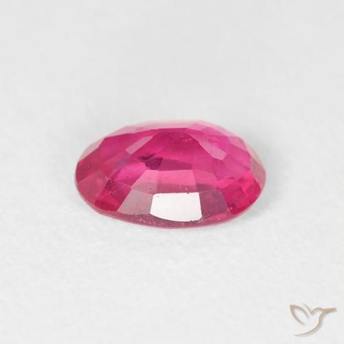 Rubino Medium Dark-Pink naturale da 1.09 ct, Ovale, VS