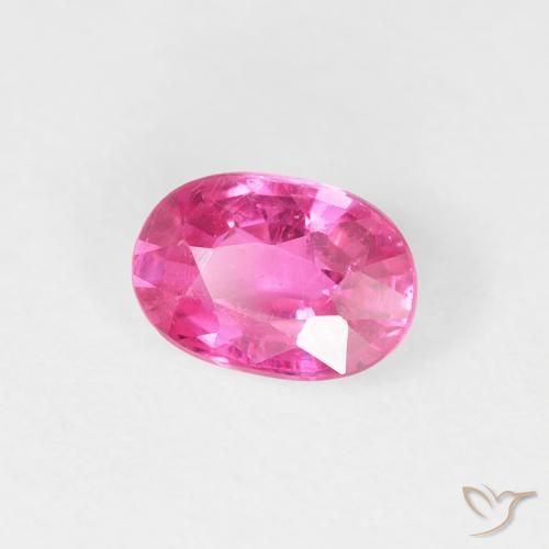 Rubino Medium Dark-Pink naturale da 0.96 ct, Ovale, VS