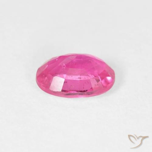 Rubino Medium Dark-Pink naturale da 0.96 ct, Ovale, VS
