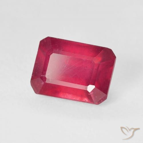 Rubino marmellata rossa naturale da 1.74 ct, Ottagonale / Taglio smeraldo, VS