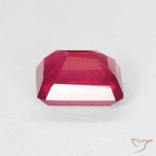 Rubino marmellata rossa naturale da 1.74 ct, Ottagonale / Taglio smeraldo, VS