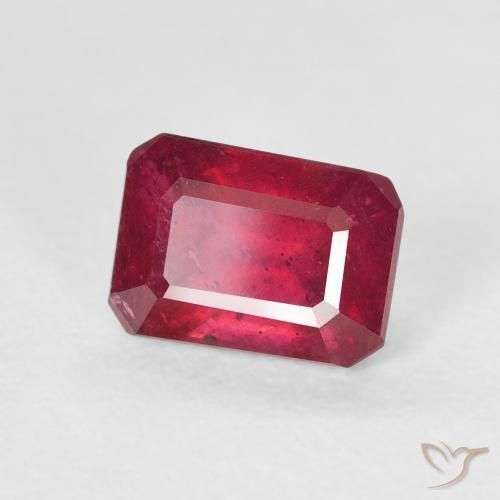 Rubino Rosso scuro naturale da 1.86 ct, Ottagonale / Taglio smeraldo, VS