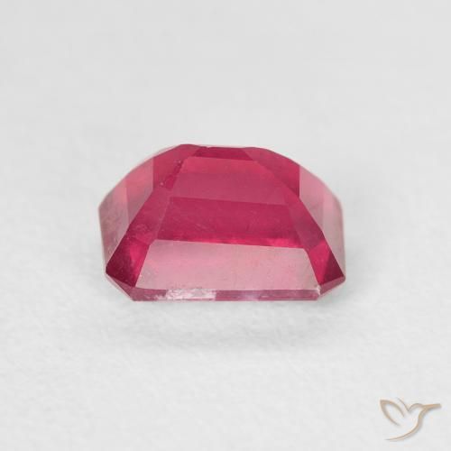 Rubino Rosso chiaro naturale da 1.50 ct, Ottagonale / Taglio smeraldo, SI