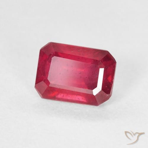 Rubino marmellata rossa naturale da 1.43 ct, Ottagonale / Taglio smeraldo, VS