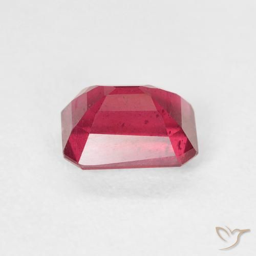 Rubino marmellata rossa naturale da 1.43 ct, Ottagonale / Taglio smeraldo, VS