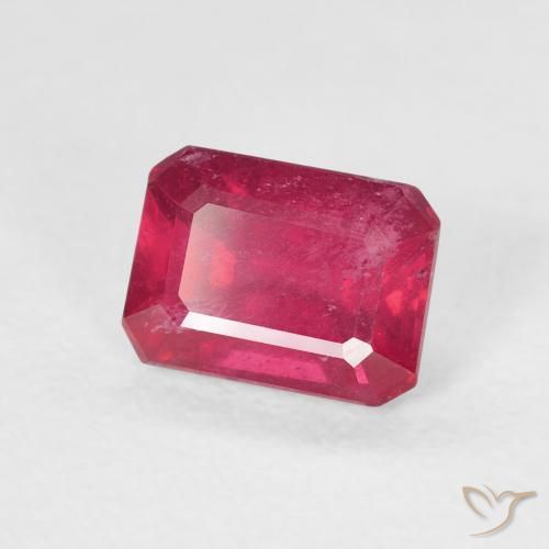 Rubino Medium Dark-Red naturale da 1.59 ct, Ottagonale / Taglio smeraldo, VS