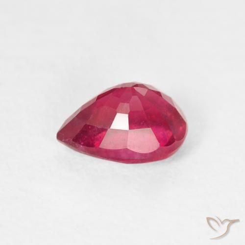 Rubino Cremisi Profondo naturale da 1.06 ct, Forma a pera, VS-SI