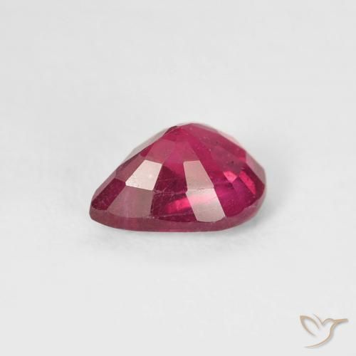 Rubino Rosso tendente al rosa naturale da 0.93 ct, Forma a pera, VS-SI