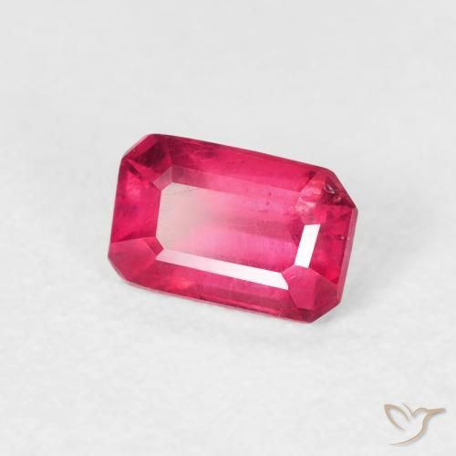 Rubino Rosso tendente al rosa naturale da 0.98 ct, Ottagonale / Taglio smeraldo, VS