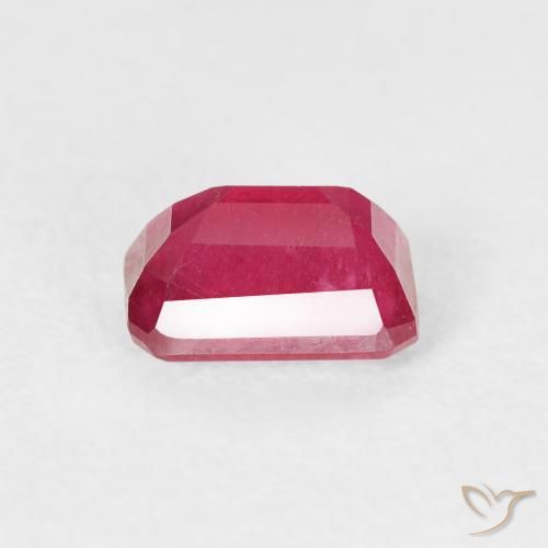 Rubino Rosso medio naturale da 0.99 ct, Ottagonale / Taglio smeraldo, VS