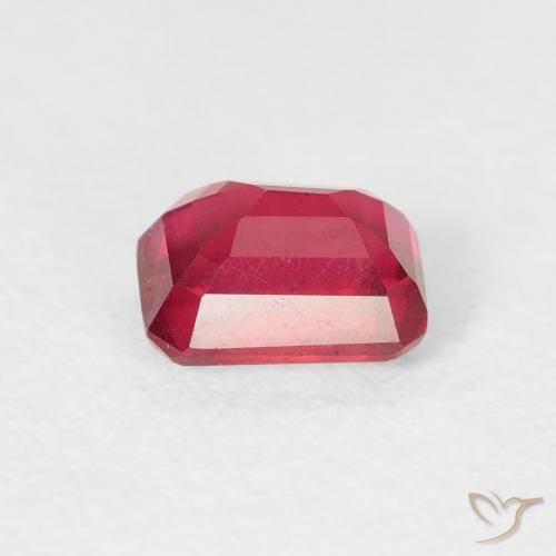 Rubino Rosso medio naturale da 0.97 ct, Ottagonale / Taglio smeraldo, VS