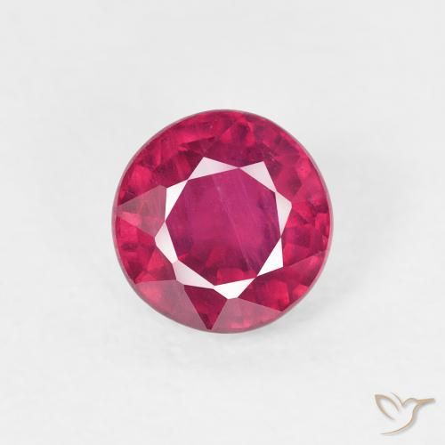 1.02ct Naturale Rosso chiaro Rubino, Rotondo, VS