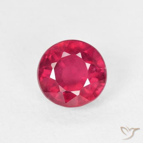 0.93ct Naturale Rosso chiaro Rubino, Rotondo, VS