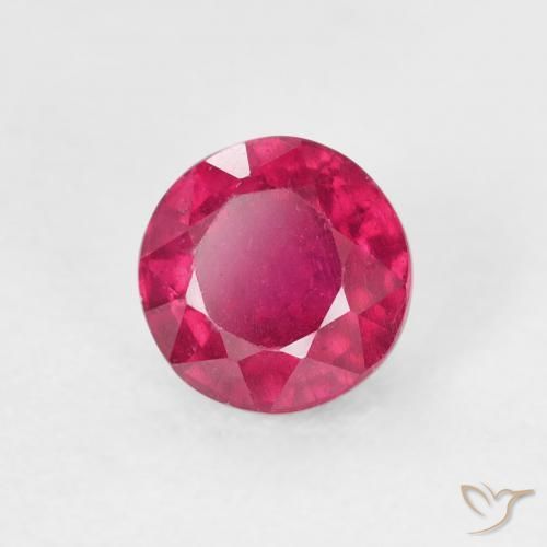 Rubino Rosso chiaro naturale da 1.22 ct, Rotondo, VS