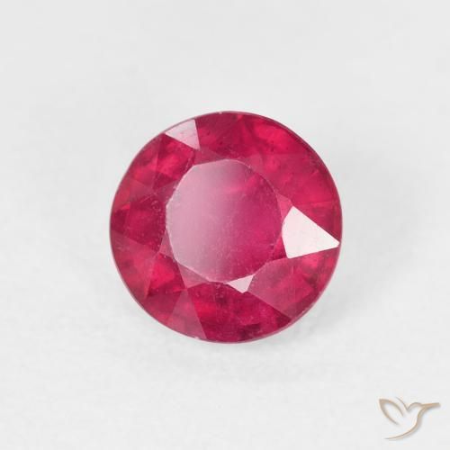 Rubino Medium Dark-Red naturale da 1.21 ct, Rotondo, VS
