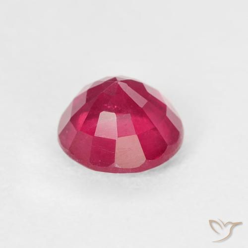 Rubino Medium Dark-Red naturale da 1.21 ct, Rotondo, VS