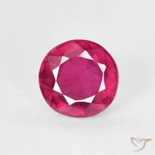 1.24ct Naturale Rosso chiaro Rubino, Rotondo, VS