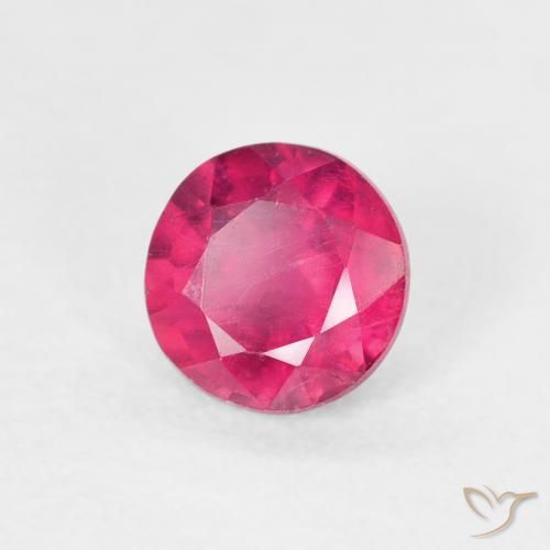 Rubino Rosso chiaro naturale da 1.00 ct, Rotondo, VS