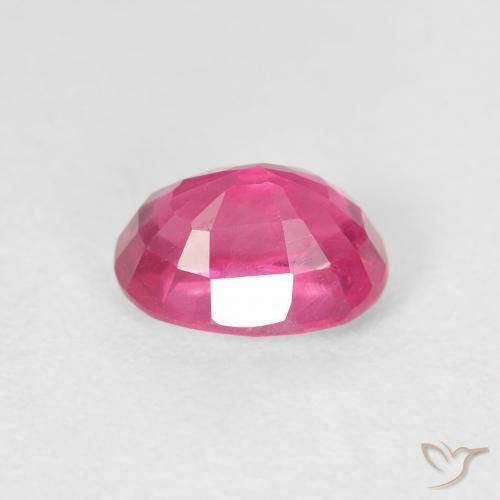 Rubino Magenta intenso naturale da 1.44 ct, Ovale, VS