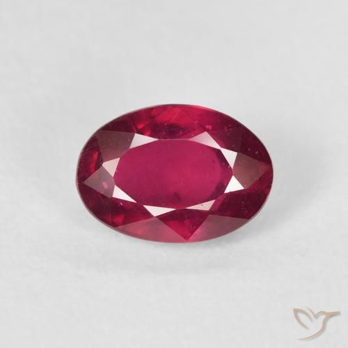1.75ct Naturale Rosso scuro Rubino, Ovale, VS