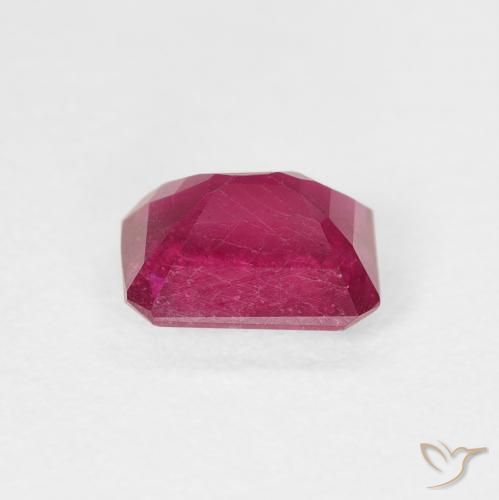 Rubino Rosso medio naturale da 1.50 ct, Ottagonale / Taglio smeraldo, VS
