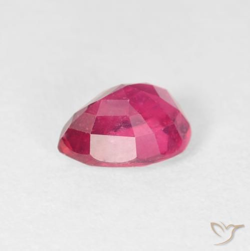 Rubino Rosa rossastra naturale da 1.51 ct, Forma a pera, VS